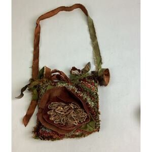 Floral Purse With Embroidered Flowers